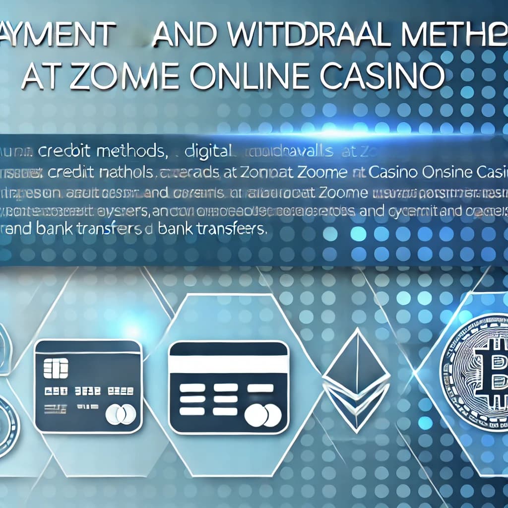 Payment and Withdrawal Methods at Zoome Online Casino